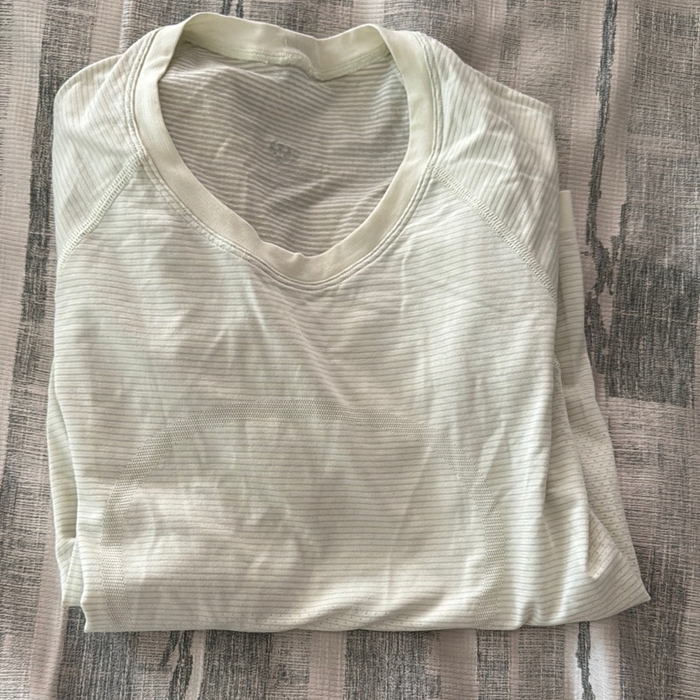 Cream Striped Long Sleeve Shirt